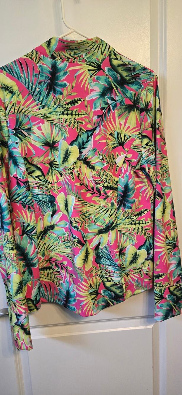 Tommy Bahama Jacket Woman XL Multicolor Golf Tropical UPF 50